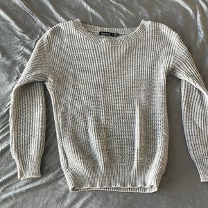 Grey knit sweater